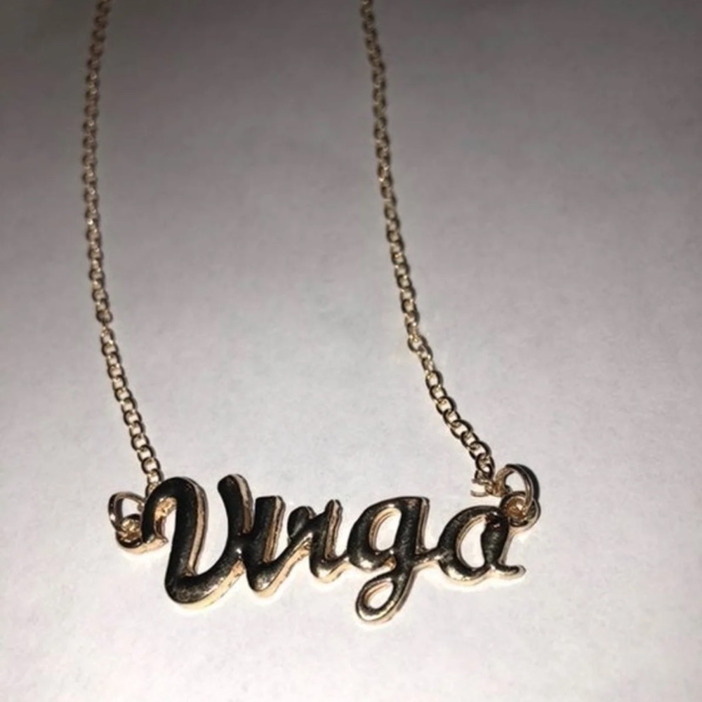 Gold Virgo Zodiac Sign Necklace
